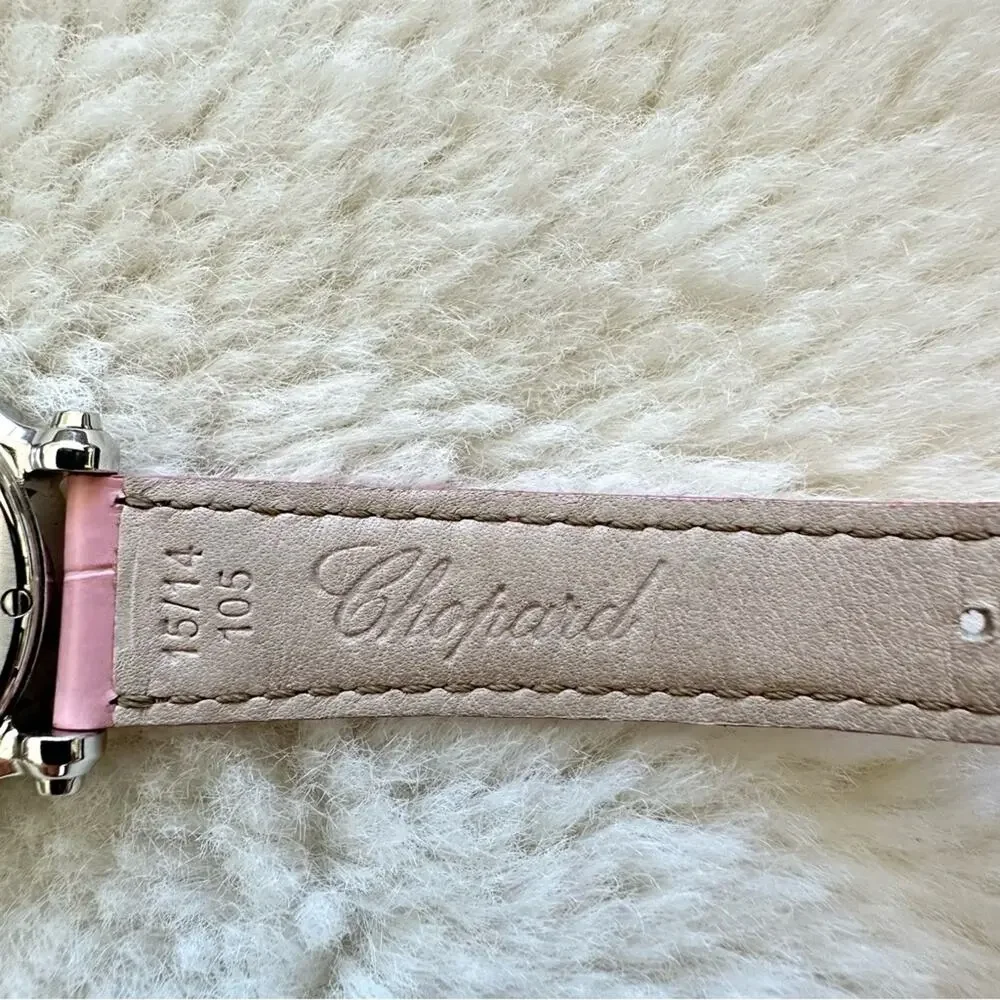 CHOPARD Wristwatch Happy Sports 8509 Quartz Dial 5P Pink Sapphire Authe…